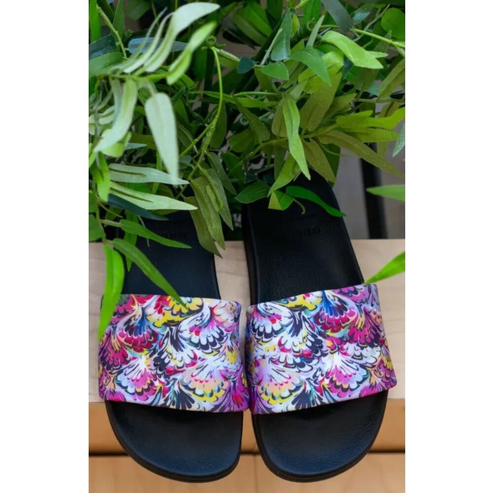 Cynthia Rowley x GREATS Printed Slide Sandals